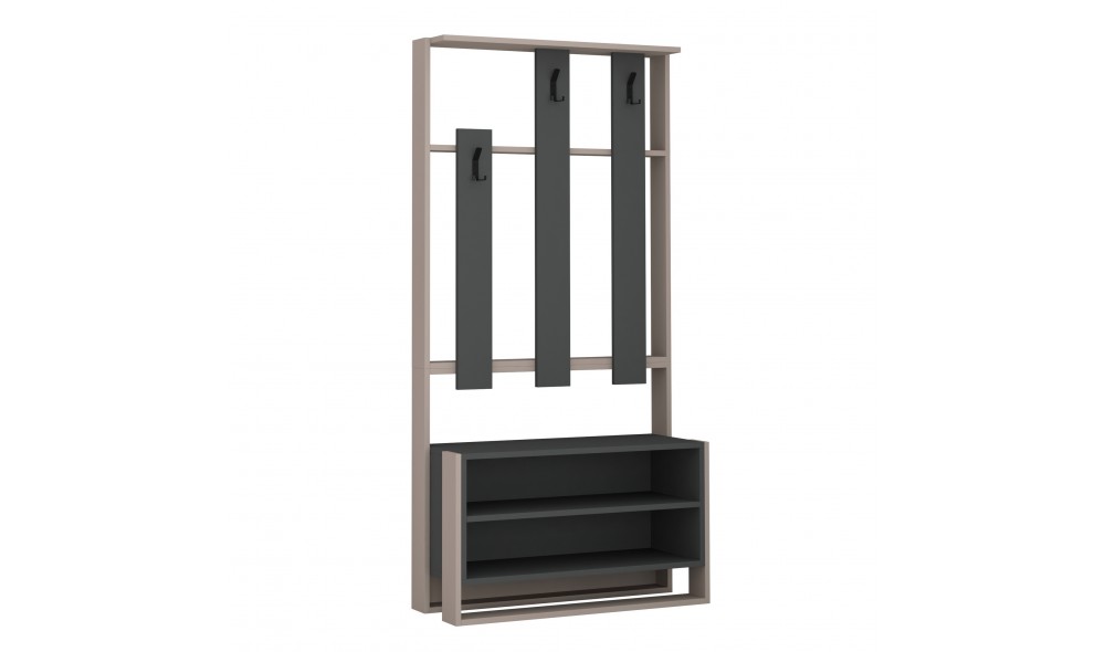 Sala Stand Chester - Light Mocha, Antracit 90 x 180 x 36 cm