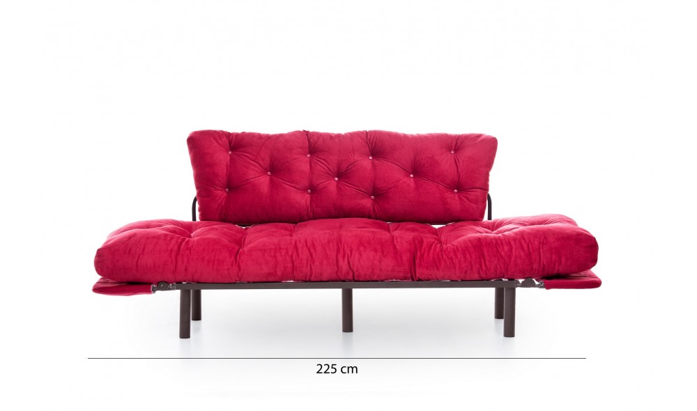 Canapea extensibila cu 3 locuri Nitta Triple - Maroon