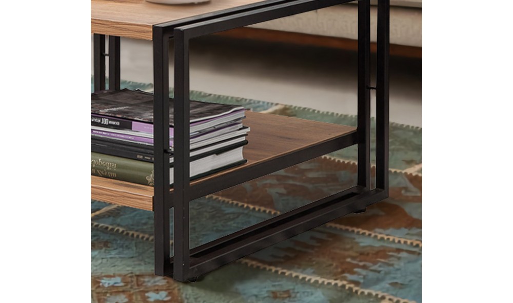 Masuta de cafea, Cosmo Arena, Pinul AtlanticNegru, 70 x 40 x 70 cm