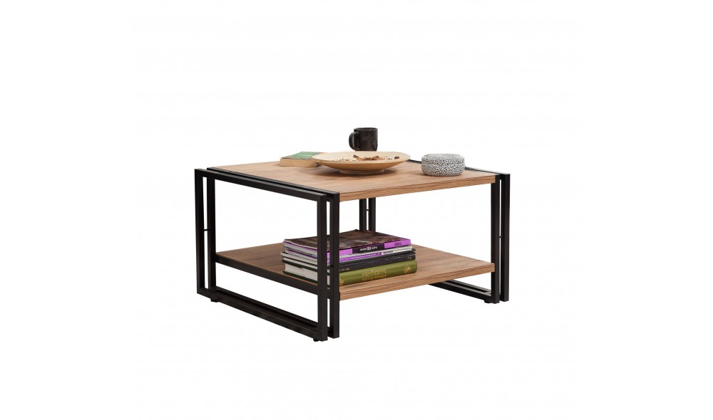 Masuta de cafea, Cosmo Arena, Pinul AtlanticNegru, 70 x 40 x 70 cm