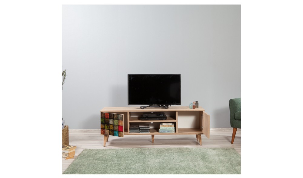 Suport TV, Truva-723, Stejar Sonoma, 140 x 50 x 40 cm