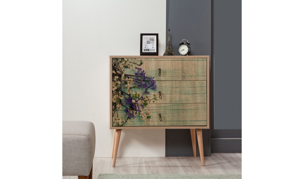 Comoda, Trio - 727, Stejar Sonoma, 80 x 90 x 40 cm