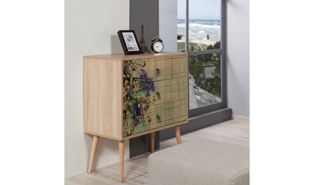 Comoda, Trio - 727, Stejar Sonoma, 80 x 90 x 40 cm