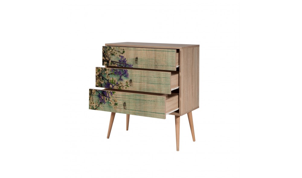 Comoda, Trio - 727, Stejar Sonoma, 80 x 90 x 40 cm