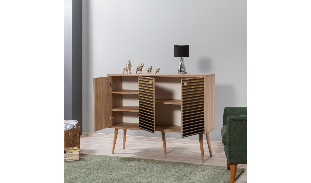 Consola, Mega-220, Stejar Sonoma, 120 x 90 x 36 cm