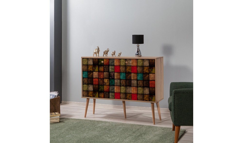 Consola, Mega-723, Stejar Sonoma, 120 x 90 x 36 cm