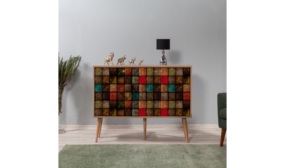 Consola, Mega-723, Stejar Sonoma, 120 x 90 x 36 cm