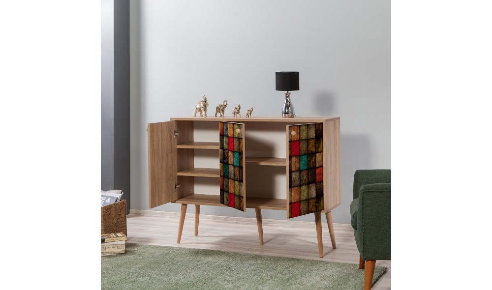 Consola, Mega-723, Stejar Sonoma, 120 x 90 x 36 cm