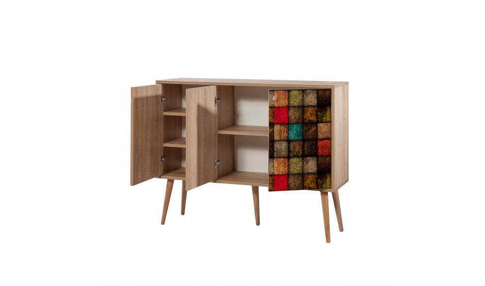 Consola, Mega-723, Stejar Sonoma, 120 x 90 x 36 cm