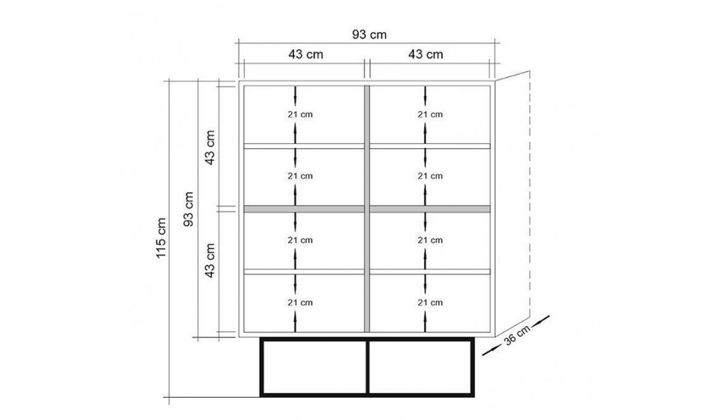 Comoda multifunctional Quantum Solo 93 x 115 x 36 cm