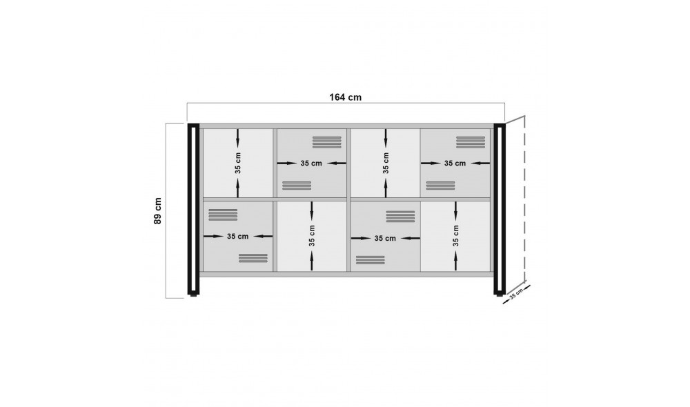 Consola Cosmo Matrix 164 x 89 x 35 cm