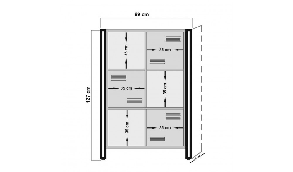 Raft de carti Cosmo Neva 89 x 127 x 35 cm