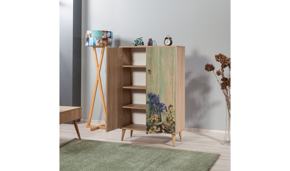 Dulap multifunctional, Multibox - 727, Stejar Sonoma, 80 x 127 x 36 cm