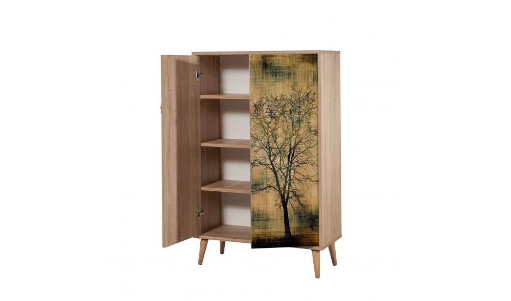 Dulap multifunctional, Multibox - 729, Stejar Sonoma, 80 x 127 x 36 cm