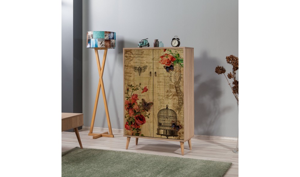 Dulap multifunctional, Multibox - 734, Stejar Sonoma, 80 x 127 x 36 cm