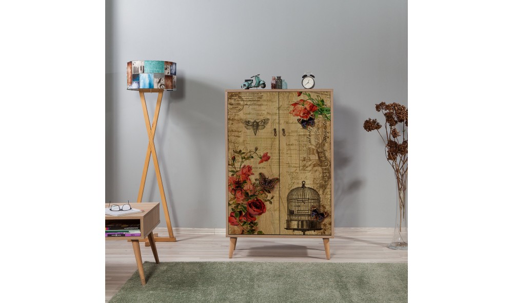 Dulap multifunctional, Multibox - 734, Stejar Sonoma, 80 x 127 x 36 cm