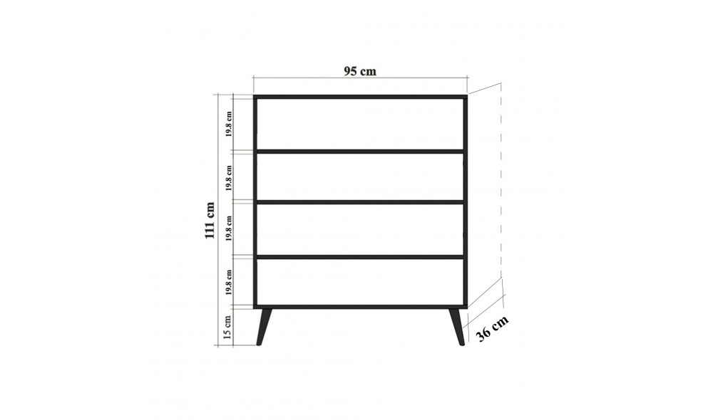 Dulap multifunctional, Multilux - 727, Stejar Sonoma, 95 x 111 x 36 cm