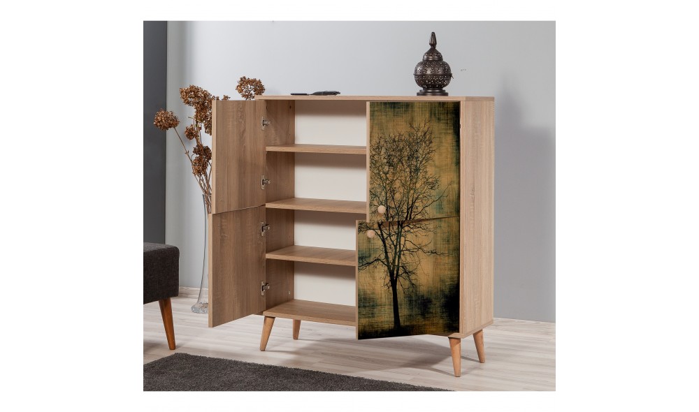 Dulap multifunctional, Multilux - 729, Stejar Sonoma, 95 x 111 x 36 cm