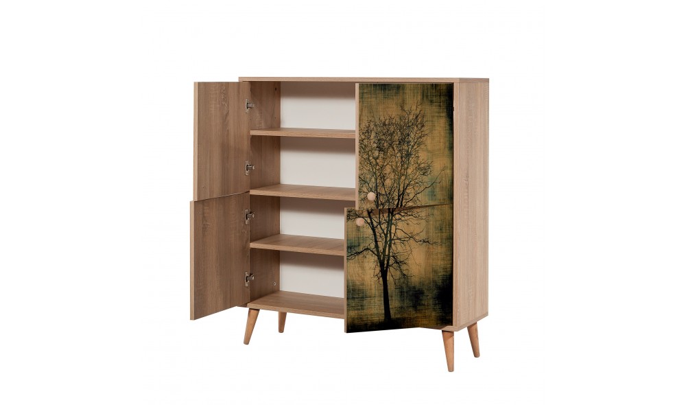 Dulap multifunctional, Multilux - 729, Stejar Sonoma, 95 x 111 x 36 cm