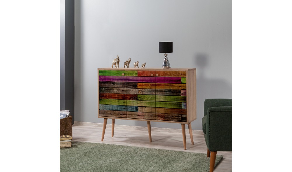 Consola, Mega - 726, Stejar Sonoma, 120 x 90 x 36 cm