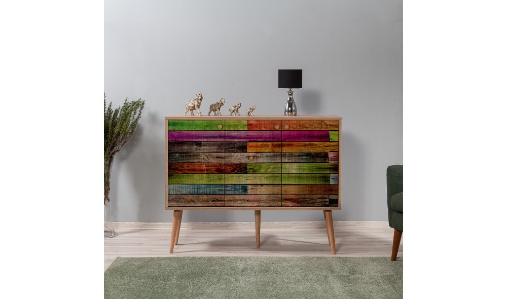 Consola, Mega - 726, Stejar Sonoma, 120 x 90 x 36 cm