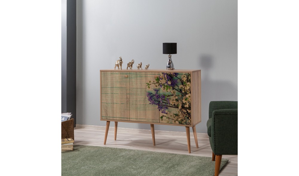 Consola, Mega - 727, Stejar Sonoma, 120 x 90 x 36 cm