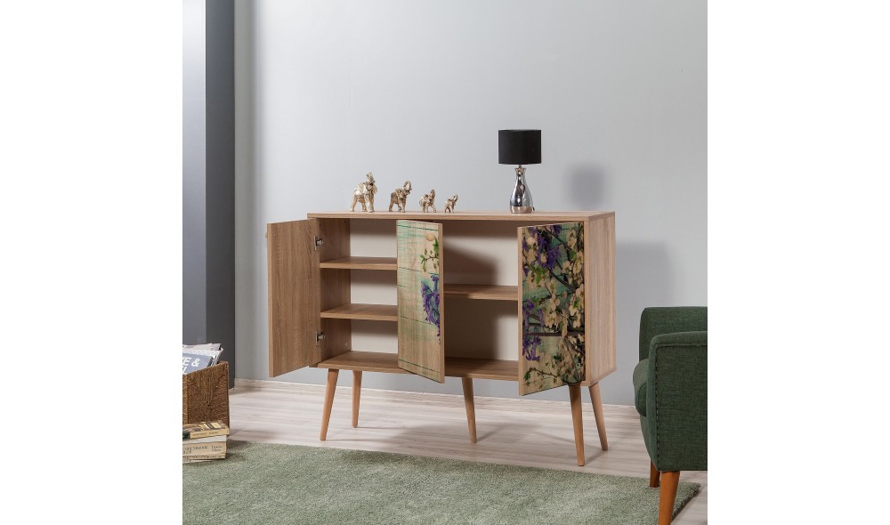 Consola, Mega - 727, Stejar Sonoma, 120 x 90 x 36 cm