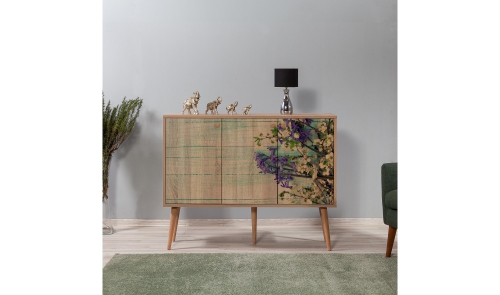 Consola, Mega - 727, Stejar Sonoma, 120 x 90 x 36 cm