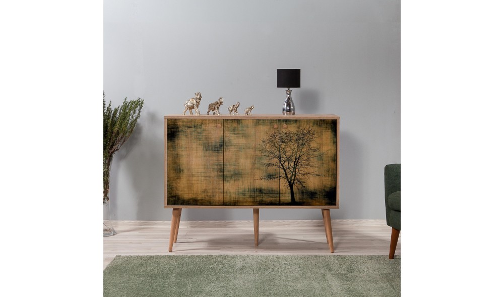 Consola, Mega - 729, Stejar Sonoma, 120 x 90 x 36 cm