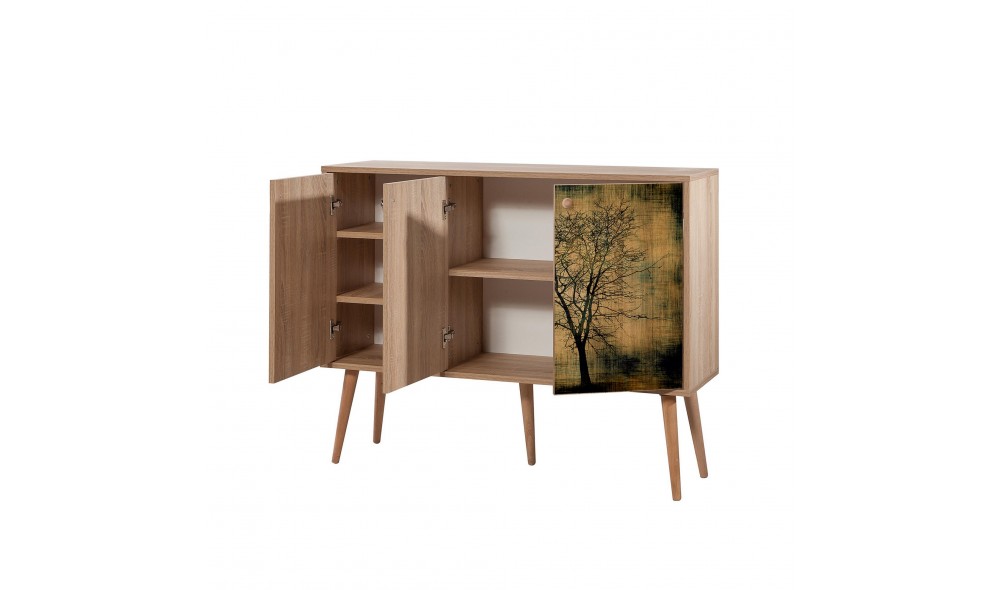 Consola, Mega - 729, Stejar Sonoma, 120 x 90 x 36 cm