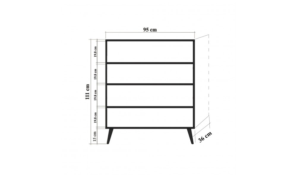 Dulap multifunctional, Multilux-220, Stejar Sonoma, 95 x 111 x 36 cm