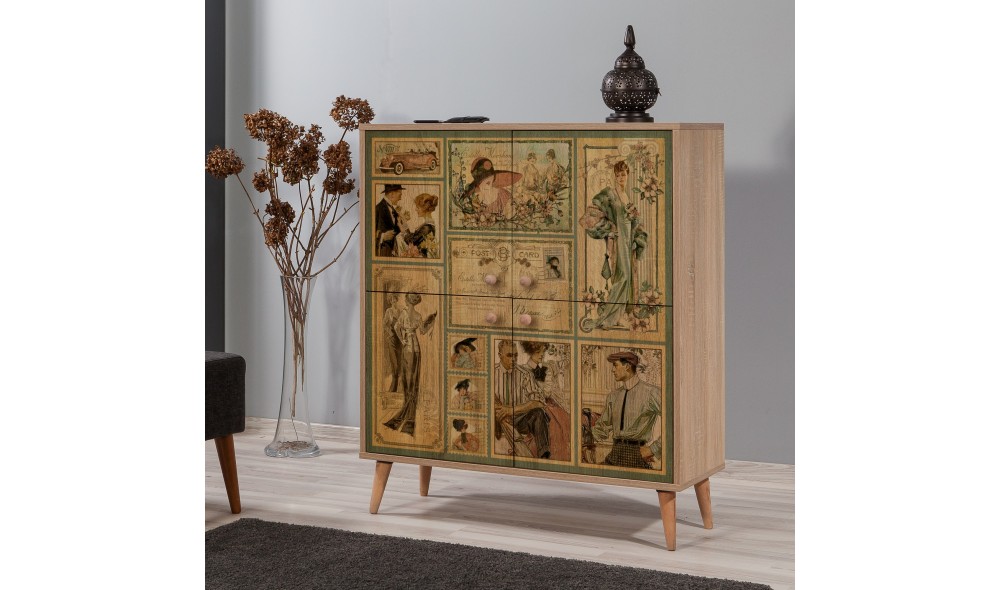 Dulap multifunctional, Multilux-732, Stejar Sonoma, 95 x 111 x 36 cm