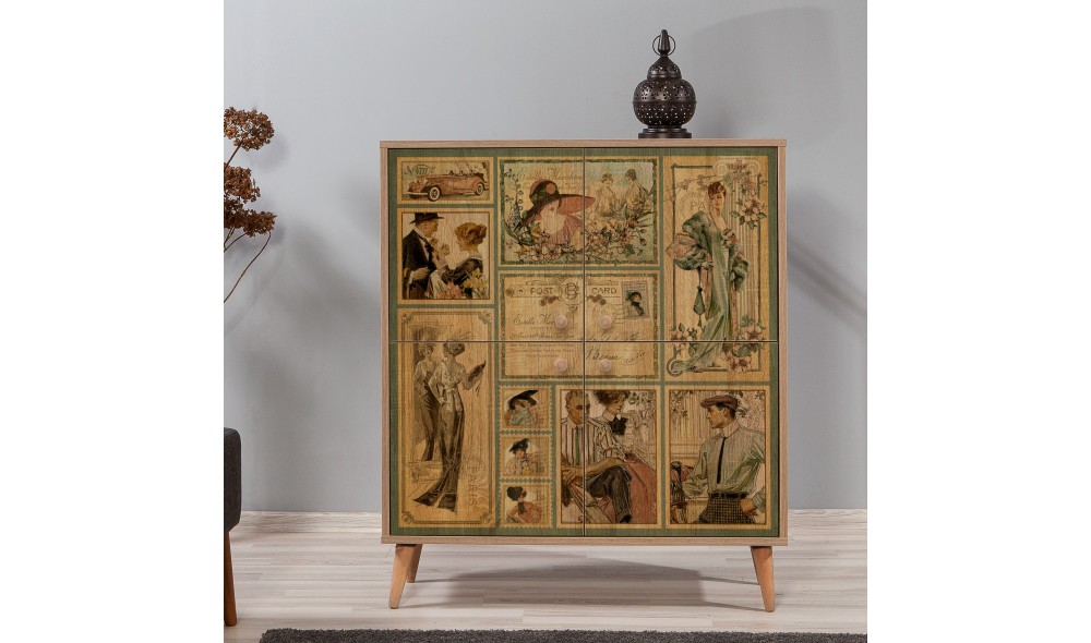 Dulap multifunctional, Multilux-732, Stejar Sonoma, 95 x 111 x 36 cm