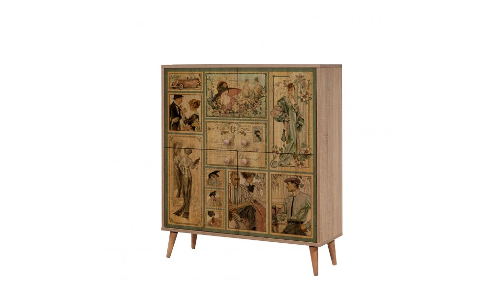 Dulap multifunctional, Multilux-732, Stejar Sonoma, 95 x 111 x 36 cm