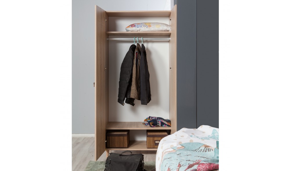 Dulap, Stil - 727, Stejar Sonoma, 90 x 192 x 52 cm