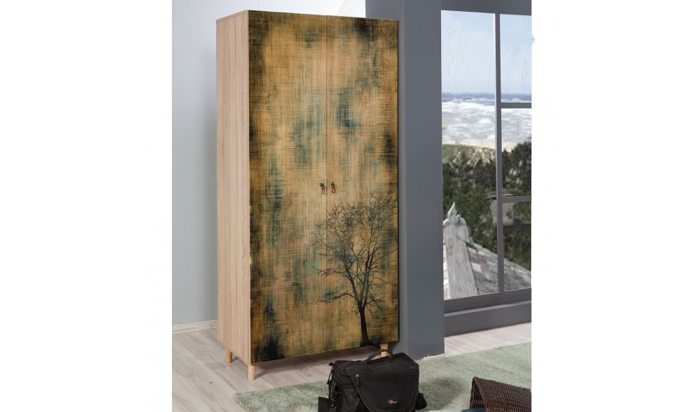 Dulap, Stil - 729, Stejar Sonoma, 90 x 192 x 52 cm