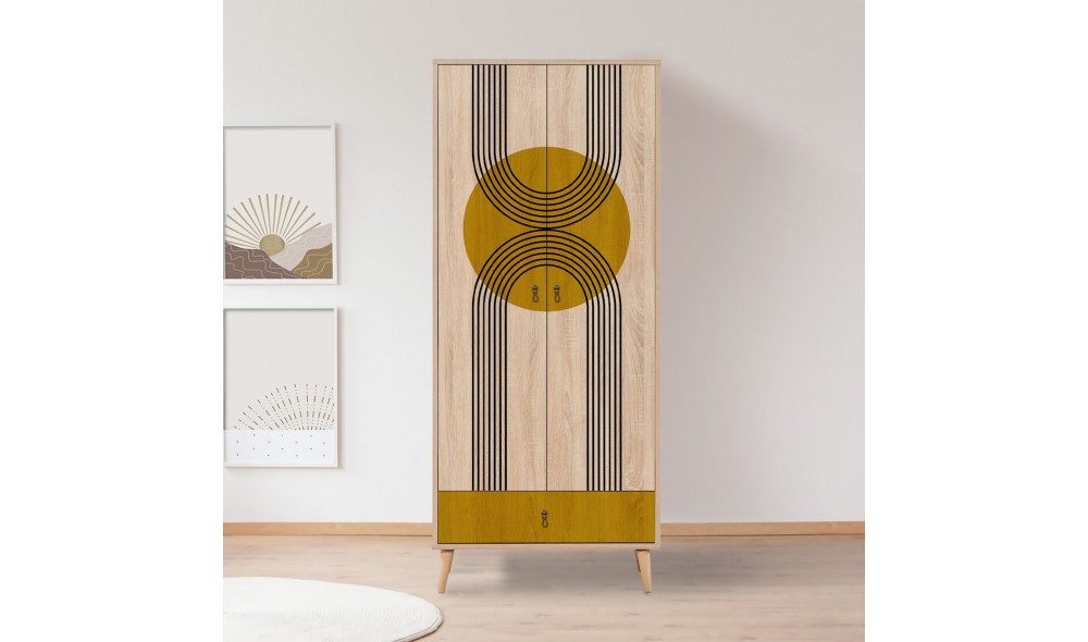 Dulap, Sun, Multicolor, 80 x 190 x 45 cm