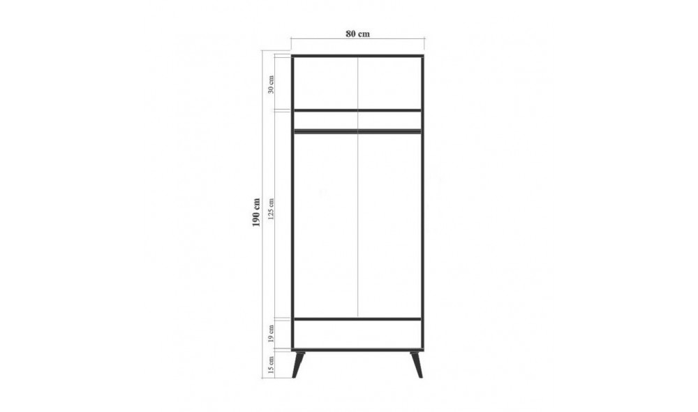 Dulap, Sun, Multicolor, 80 x 190 x 45 cm