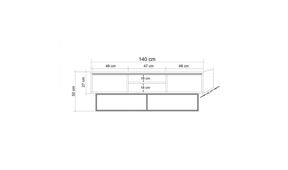 Suport TV Rodez 140 140 x 50 x 40 cm