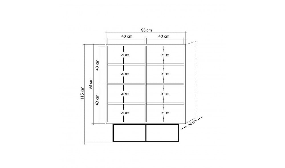 Comoda multifunctional Quantum Solo - Fade 93 x 115 x 36 cm
