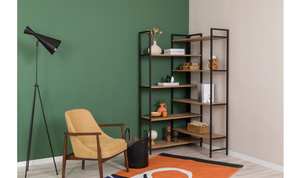 Raft pentru carti, Edra Rafix, Pinul AtlanticNegru, 94 x 177 x 94 cm