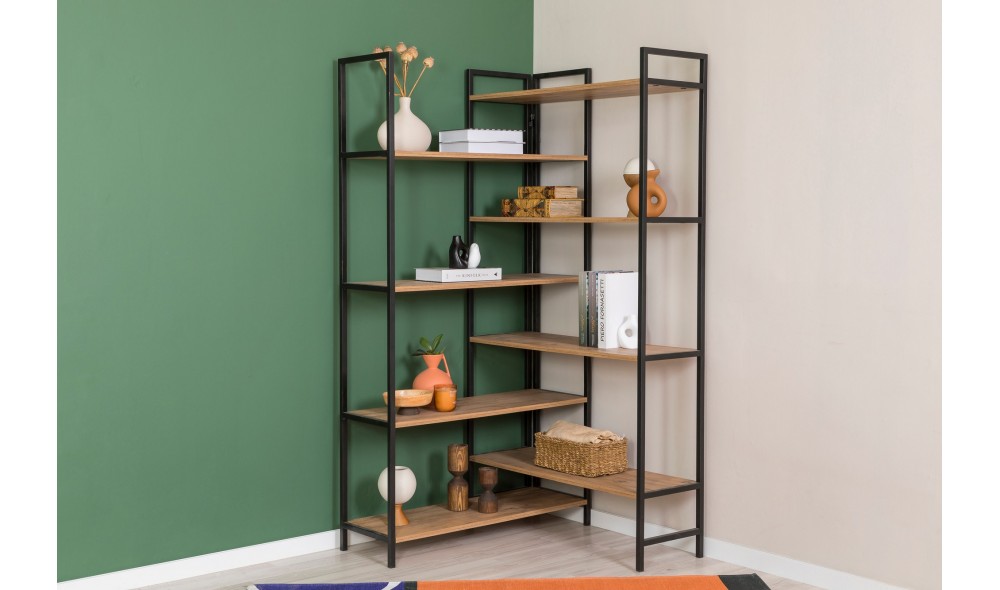 Raft pentru carti, Edra Rafix, Pinul AtlanticNegru, 94 x 177 x 94 cm