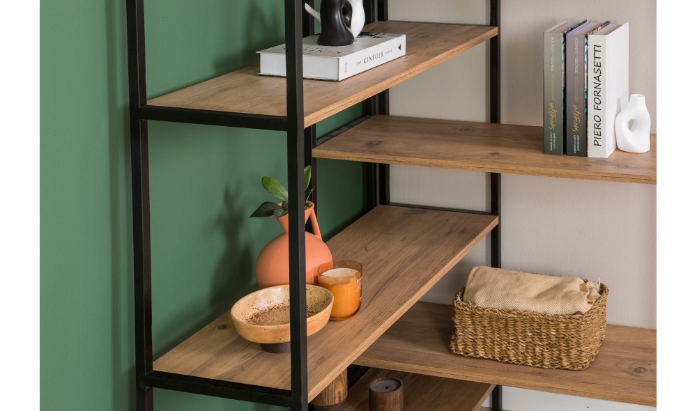 Raft pentru carti, Edra Rafix, Pinul AtlanticNegru, 94 x 177 x 94 cm