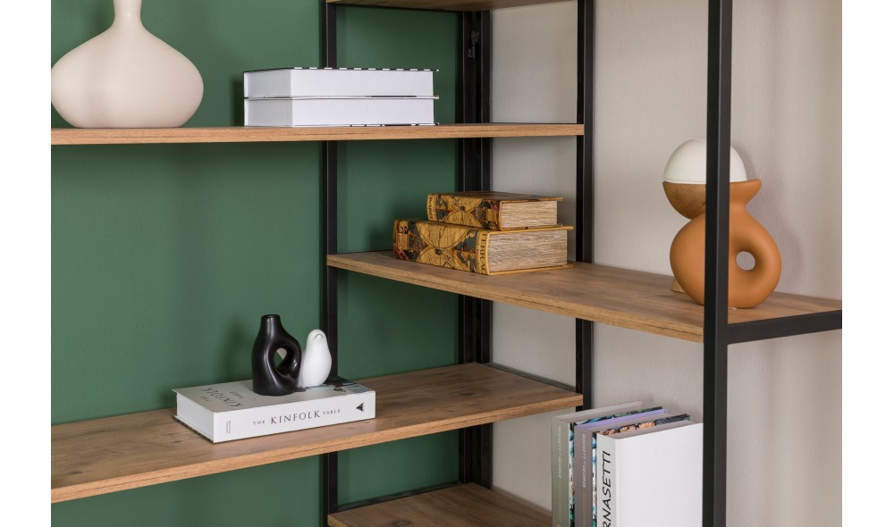 Raft pentru carti, Edra Rafix, Pinul AtlanticNegru, 94 x 177 x 94 cm