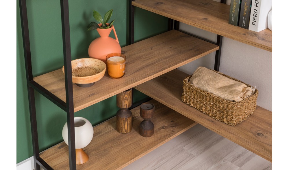 Raft pentru carti, Edra Rafix, Pinul AtlanticNegru, 94 x 177 x 94 cm