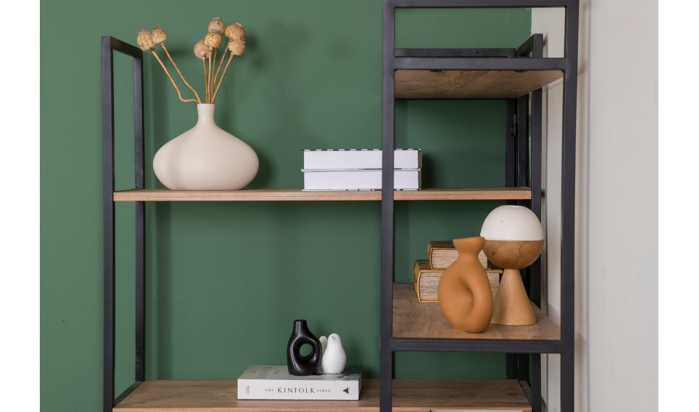 Raft pentru carti, Edra Rafix, Pinul AtlanticNegru, 94 x 177 x 94 cm