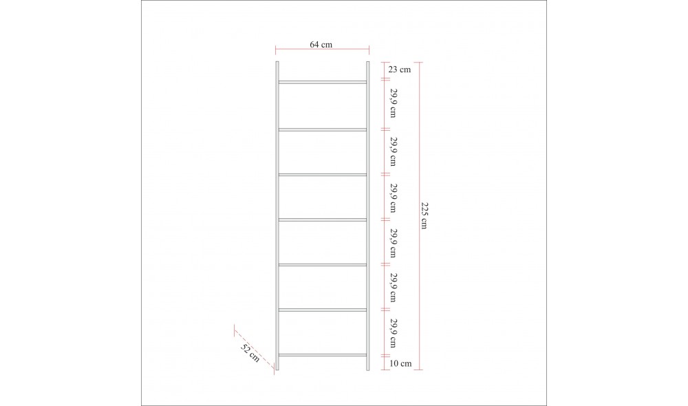 Dulap pentru haine Dinamic - 05 64 x 225 x 52 cm