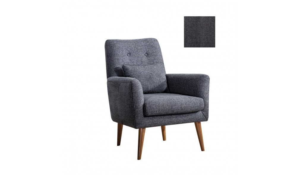 Fotoliu, Zeni Berjer - Gri inchis, 72 x 97 x 66 cm