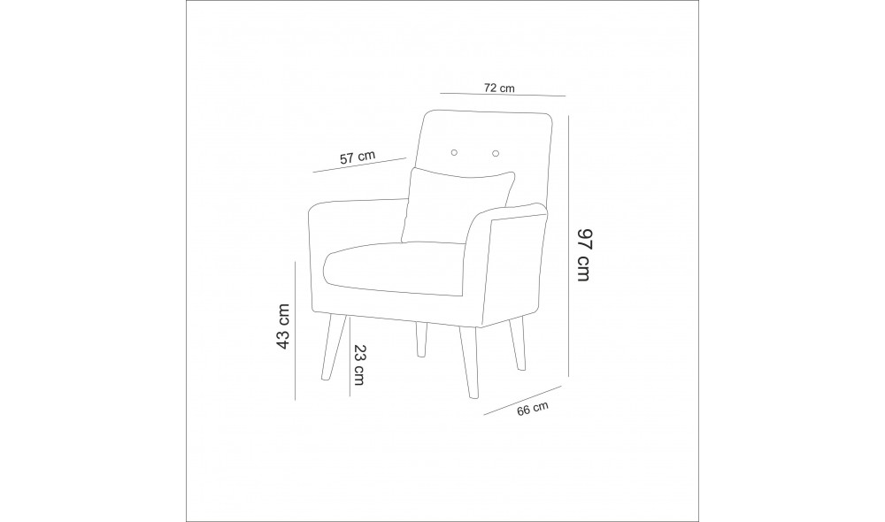 Fotoliu, Zeni Berjer - Gri inchis, 72 x 97 x 66 cm