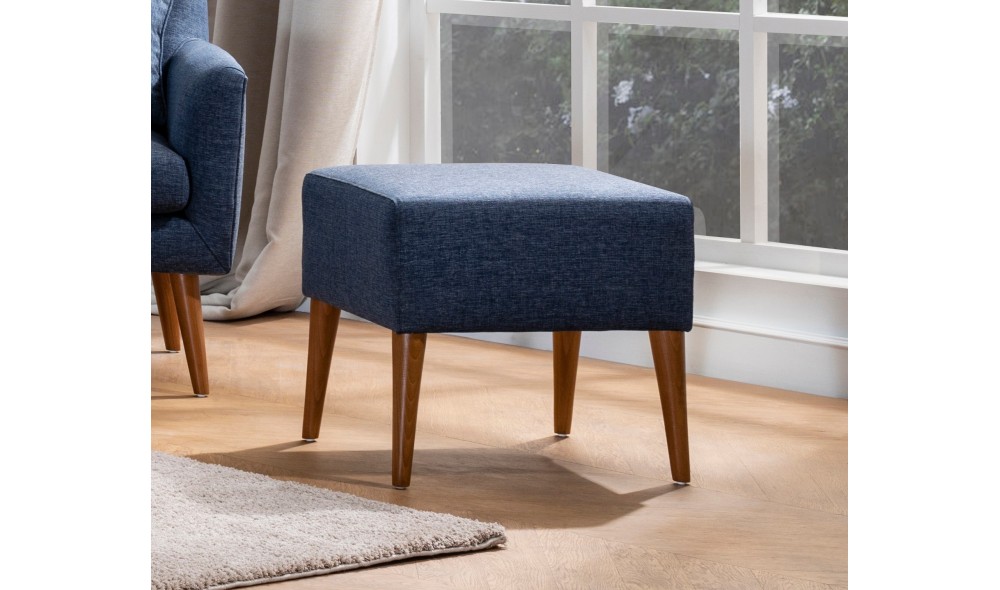 Tuffet, Zeni Puf - Albastru inchis, 50 x 45 x 46 cm